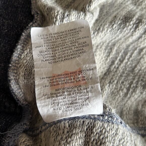 Levi Strauss & Co Mens Blue Denim Knit Jacket Size Small Zipper Front - Picture 10 of 10